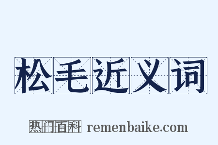 松毛近义词是什么意思的图片